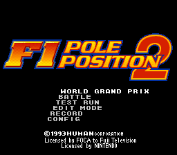 F1 Pole Position 2 Title Screen